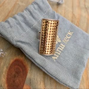 Anna Beck Sterling Silver Gold Plated Shield Ring
